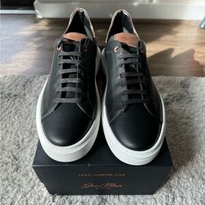 Good Man Brand Black Leather Sneakers Mens size 10